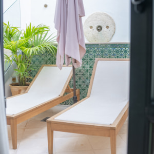 Hammocks located on the private terrace of the apartment