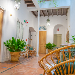 Decorated hallway of the apartments