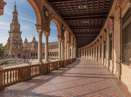 Views from the Plaza España in Seville